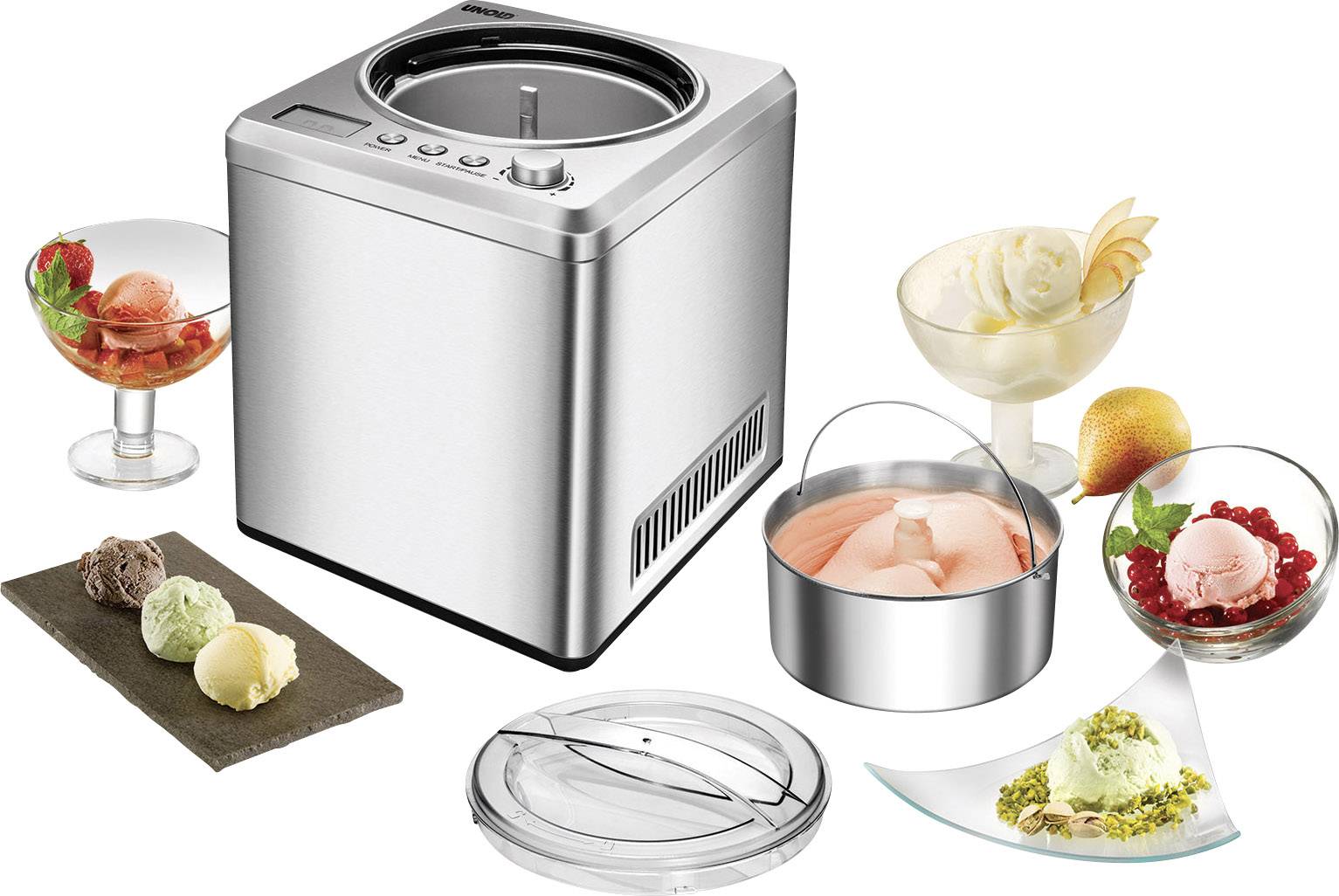 Sorbetière Unold Exklusiv 2 l freezer inclus