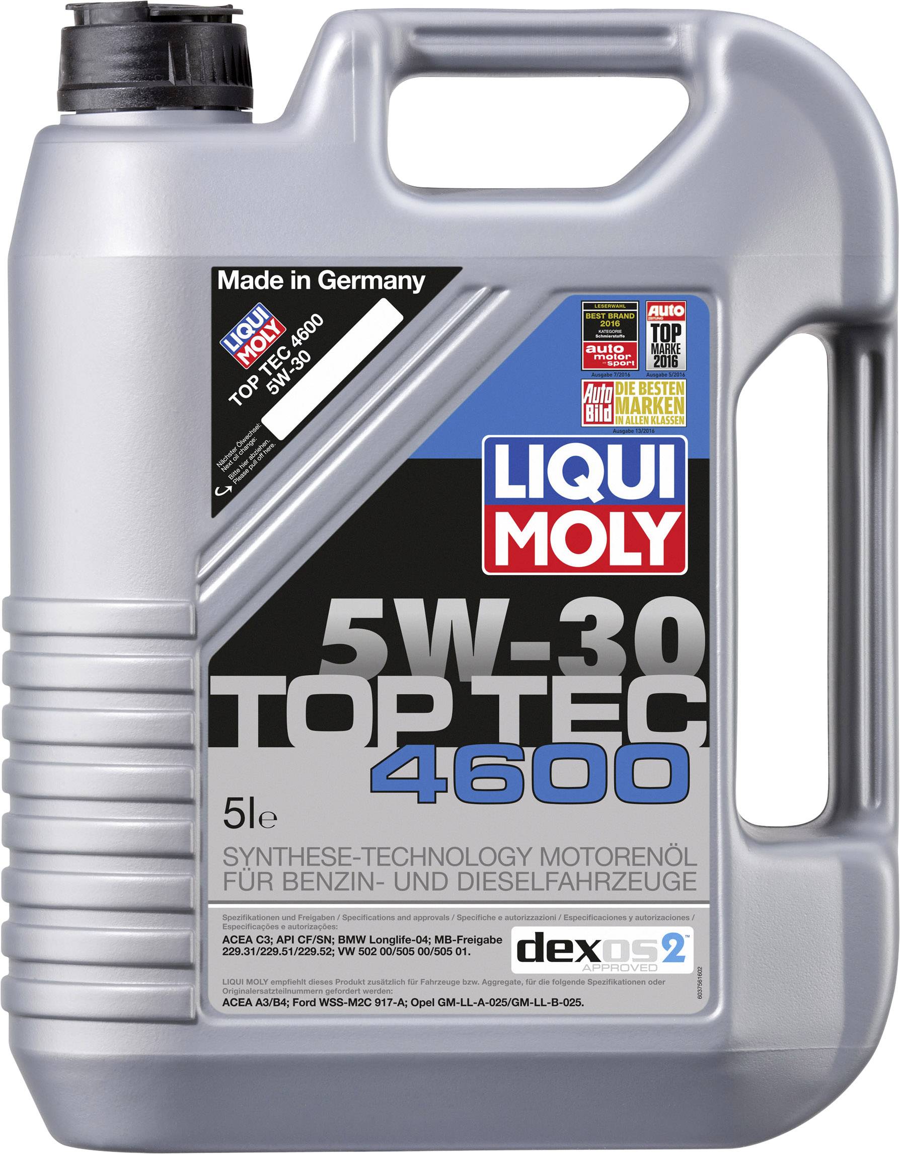 Liqui Moly 5W-30 TOP TEC 4600 3756 Huile pour moteur 5 l