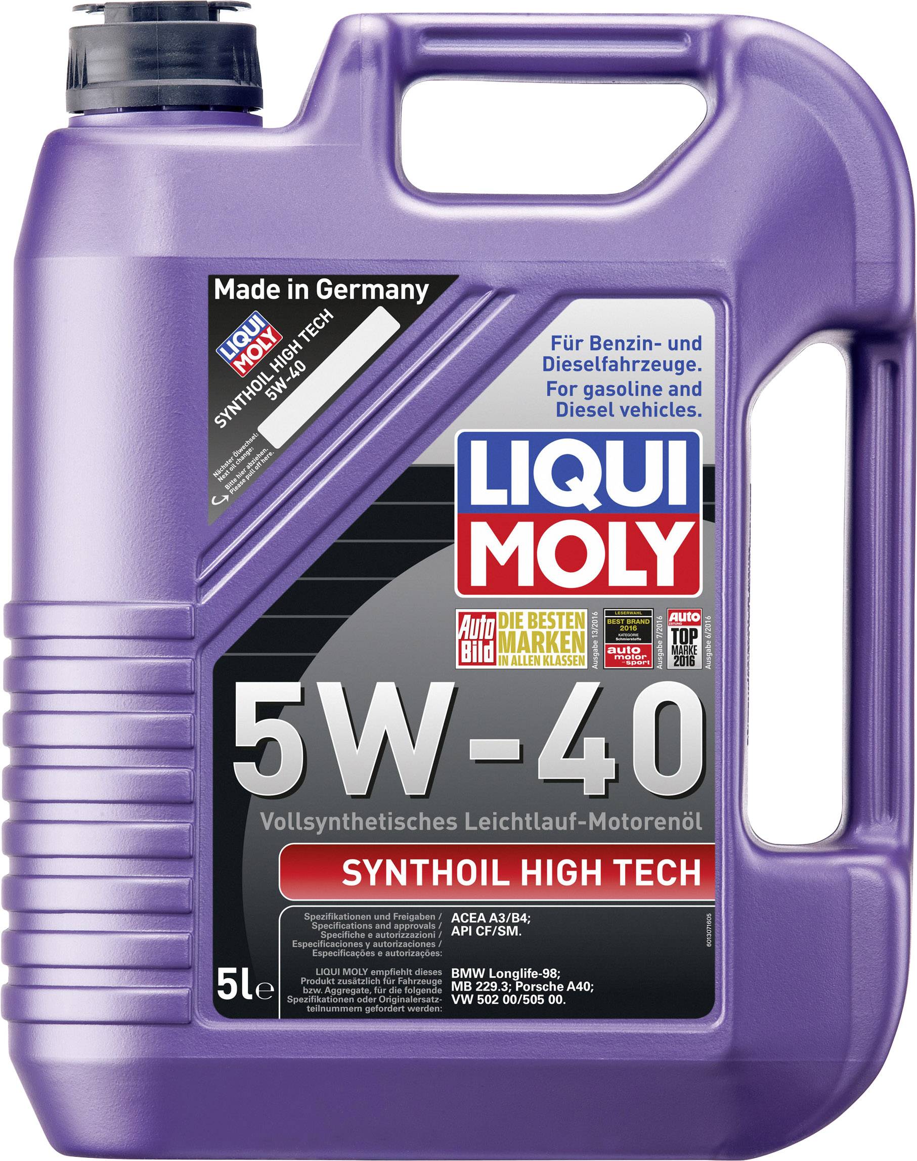 Liqui Moly 5W-40 1307 Huile pour moteur 5 l