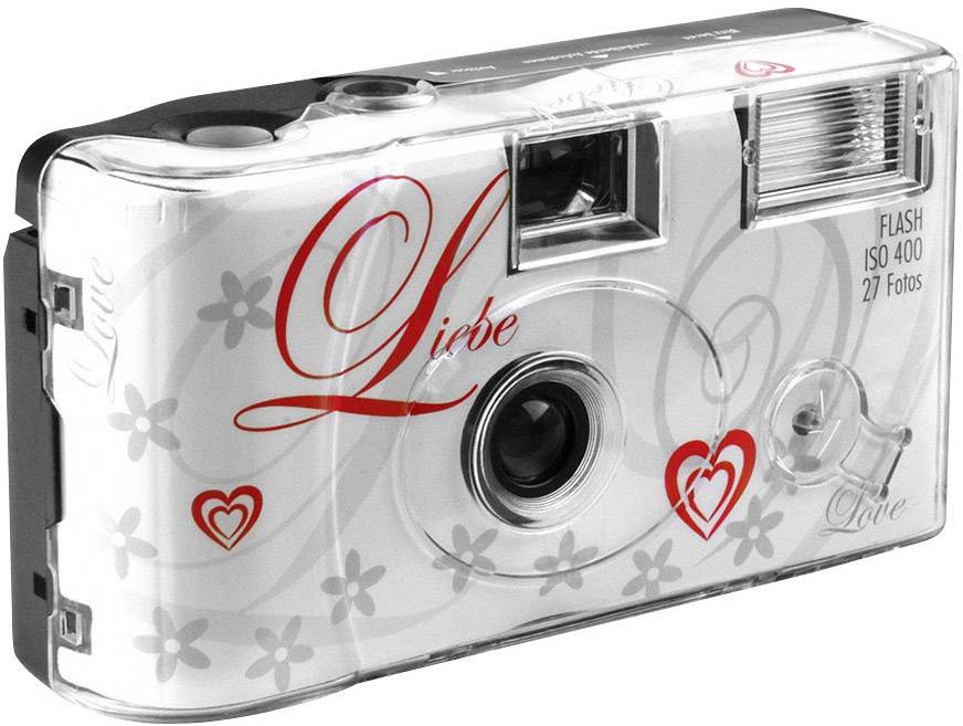 Topshot Love White Appareil photo jetable 1 pc(s) avec flash intégré