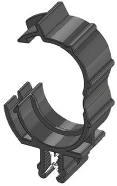 WKK Clip pour bord de tôle enfichable ART005915 Ø du faisceau (serré)=17 mm stabilisé à la chaleur, maintien des câbles le long