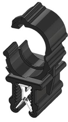 WKK Clip pour bord de tôle enfichable ART005910 Ø du faisceau (serré)=7.50 mm stabilisé à la chaleur, maintien des câbles le long