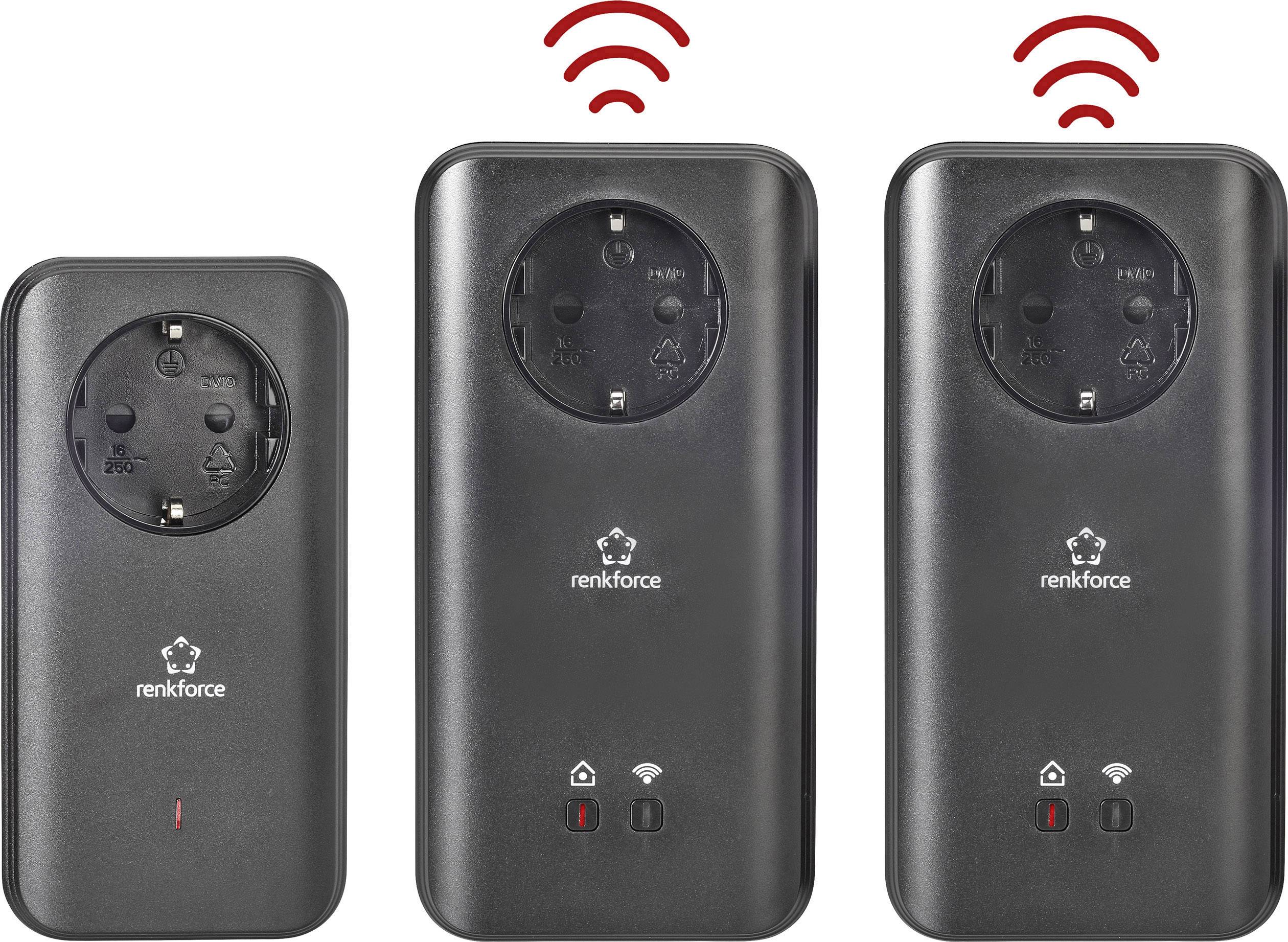 Renkforce PL1200D WiFi Kit réseau CPL Wi-Fi RF-4660434 1.2 GBit/s