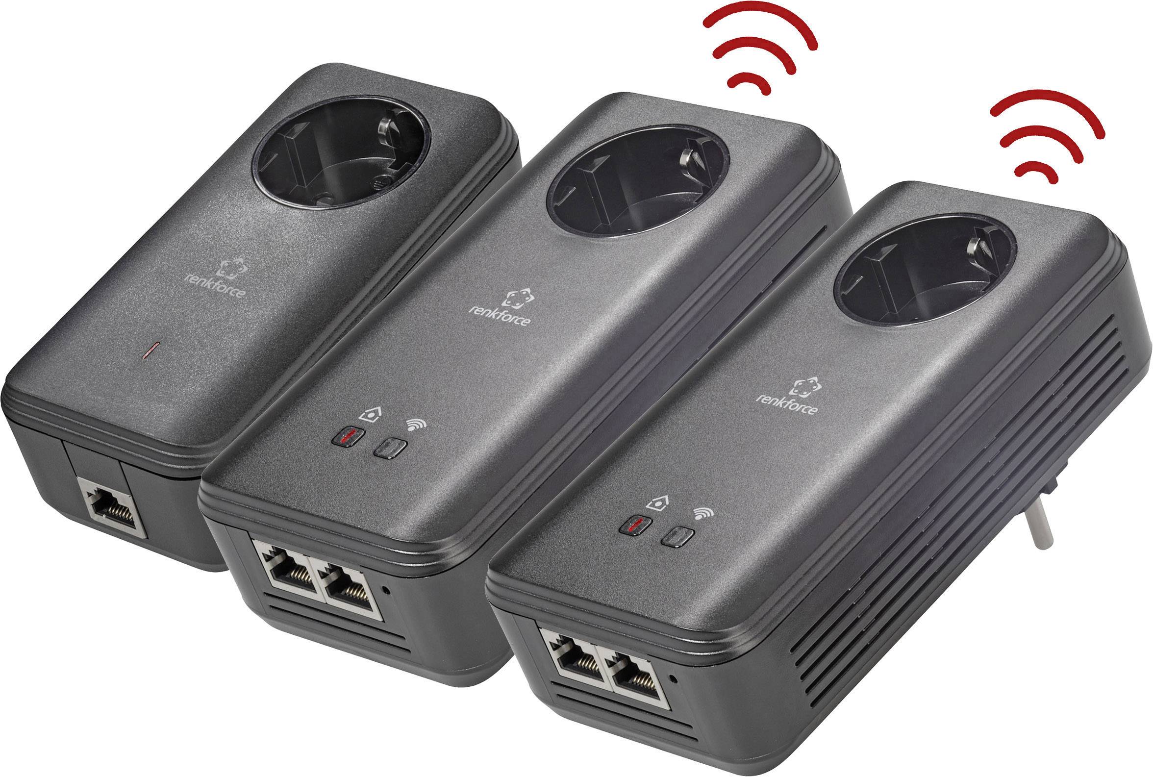Renkforce PL1200D WiFi Kit réseau CPL Wi-Fi RF-4660434 1.2 GBit/s