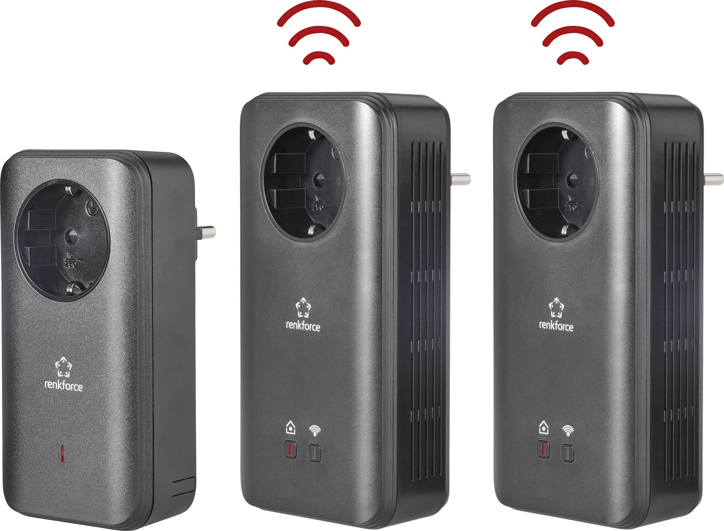 Renkforce PL1200D WiFi Kit réseau CPL Wi-Fi RF-4660434 1.2 GBit/s