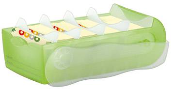 HAN CROCO 998-603 Fichier vert, translucide nombre maximum de cartes: 500 cartes A8 horizontal avec 100 cartes lignées