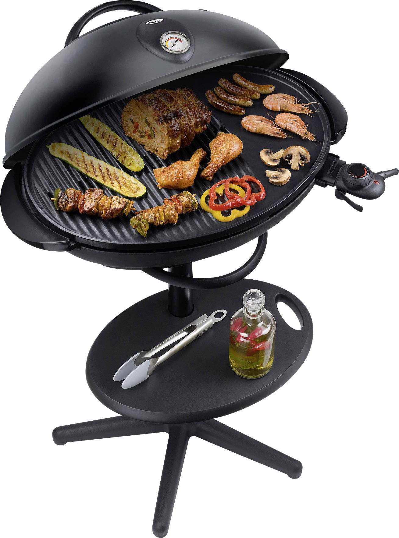 Steba VG 350 électrique Barbecue thermomètre dans le couvercle noir