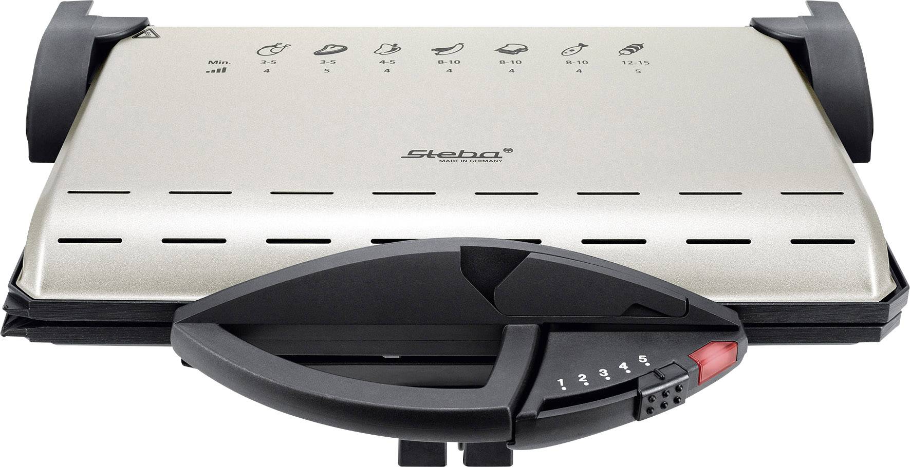 Steba PG 4.4 électrique Grill à contact avec réglage manuel de la température champagne, noir