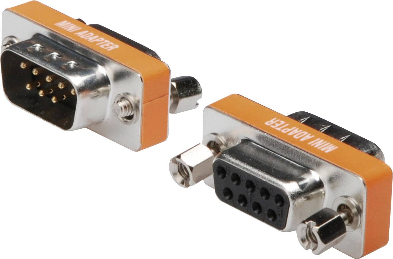 Digitus série Adaptateur [1x SUB-D femelle 9 pôles - 1x SUB-D mâle 9 pôles] argent, orange, noir