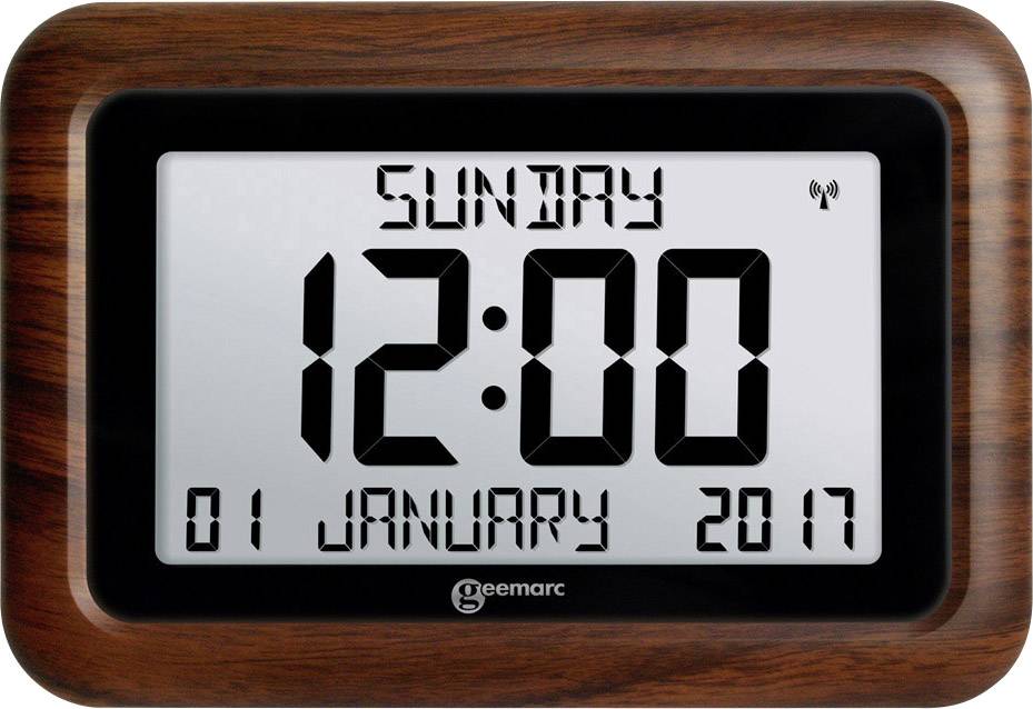 Geemarc 1558323 à quartz Horloge radiopilotée bois