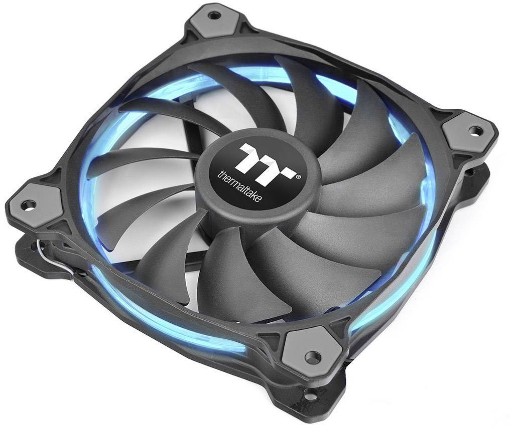 Thermaltake RIING 14 LED Ventilateur pour PC RVB (l x H x P) 140 x 140 x 25 mm avec éclairage LED