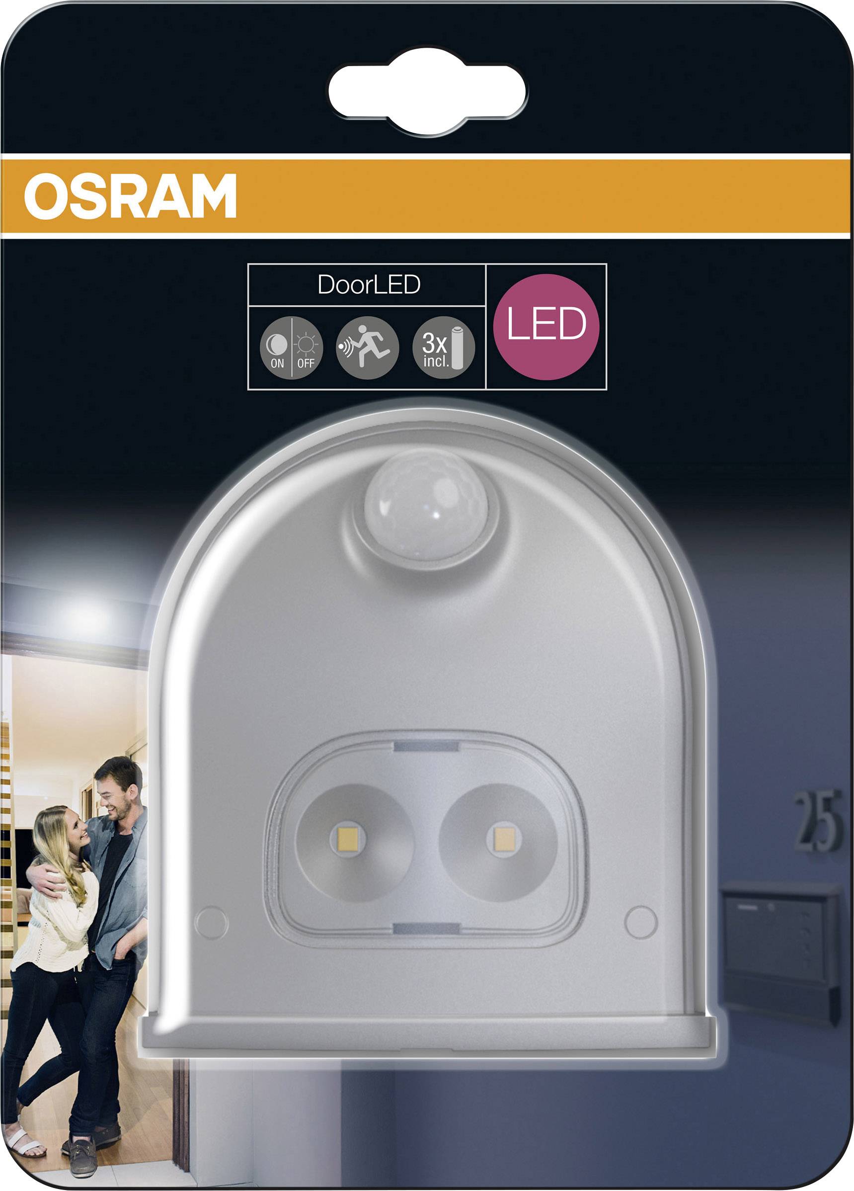 LEDVANCE Door LED Down L 4058075267824 Applique LED extérieure avec détecteur de mouvement 0.95 W argent