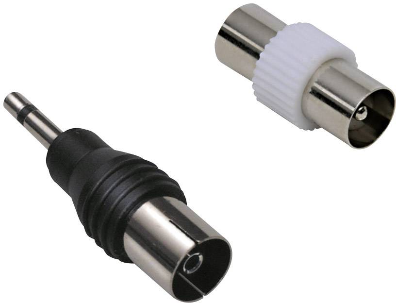 BKL Electronic 0403544 Set adaptateur RCA-coaxial Connexions: Fiche jack 3,5 mm, Prise coaxiale IEC, Fiche coaxiale IEC 1 set