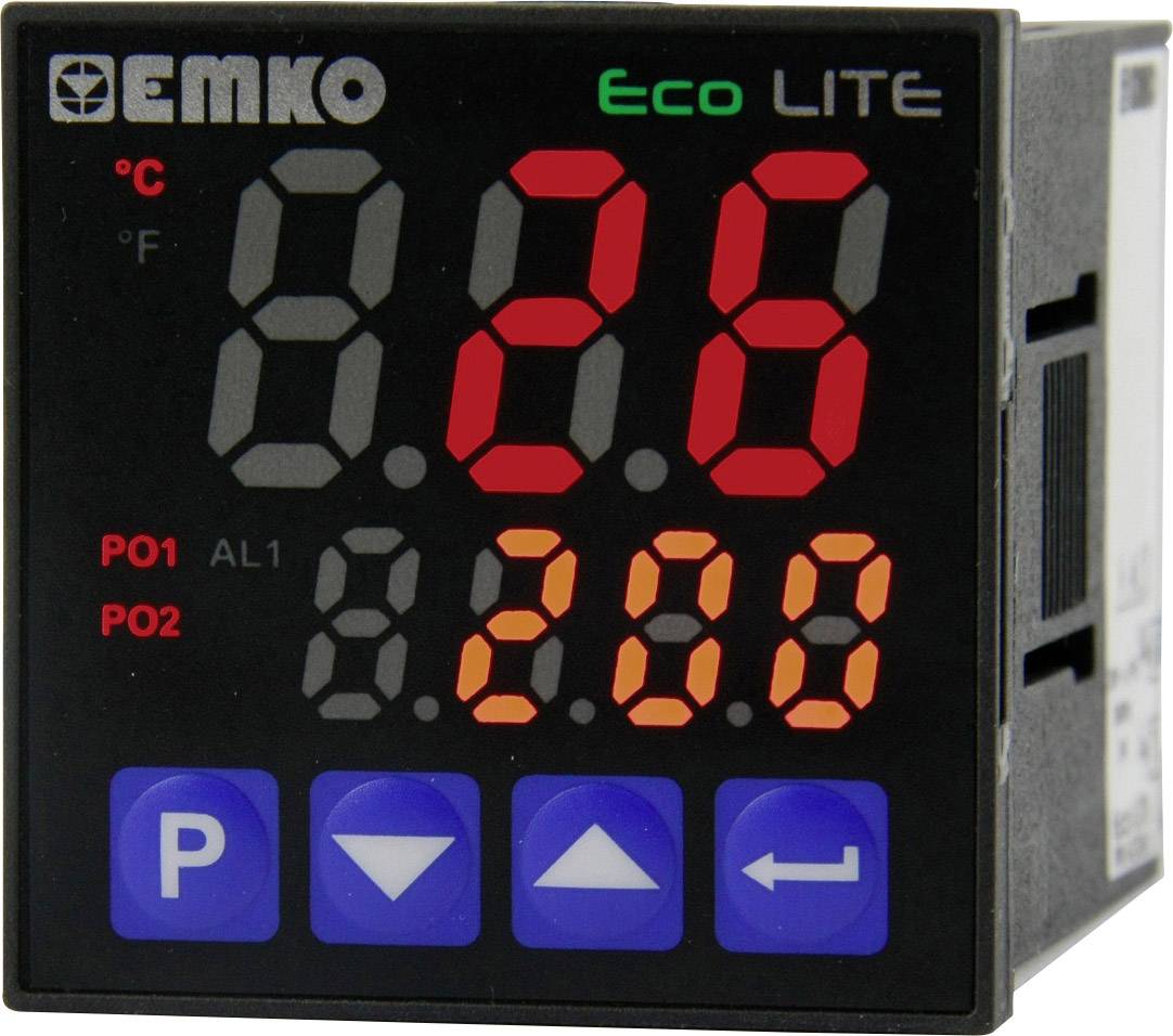 Emko ecoLITE.4.6.2R.0.0 Régulateur de température Pt100, J, K, R, S, T, L -199 à +999 °C Relais 5 A (L x l x H) 90 x 48 x 48 mm