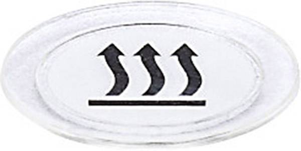 Disque de symbole pour bouton-poussoir ifm Electronic E12458 transparent (Ø x H) 20.4 mm x 1.85 mm Adapté pour capteurs: Ifm type