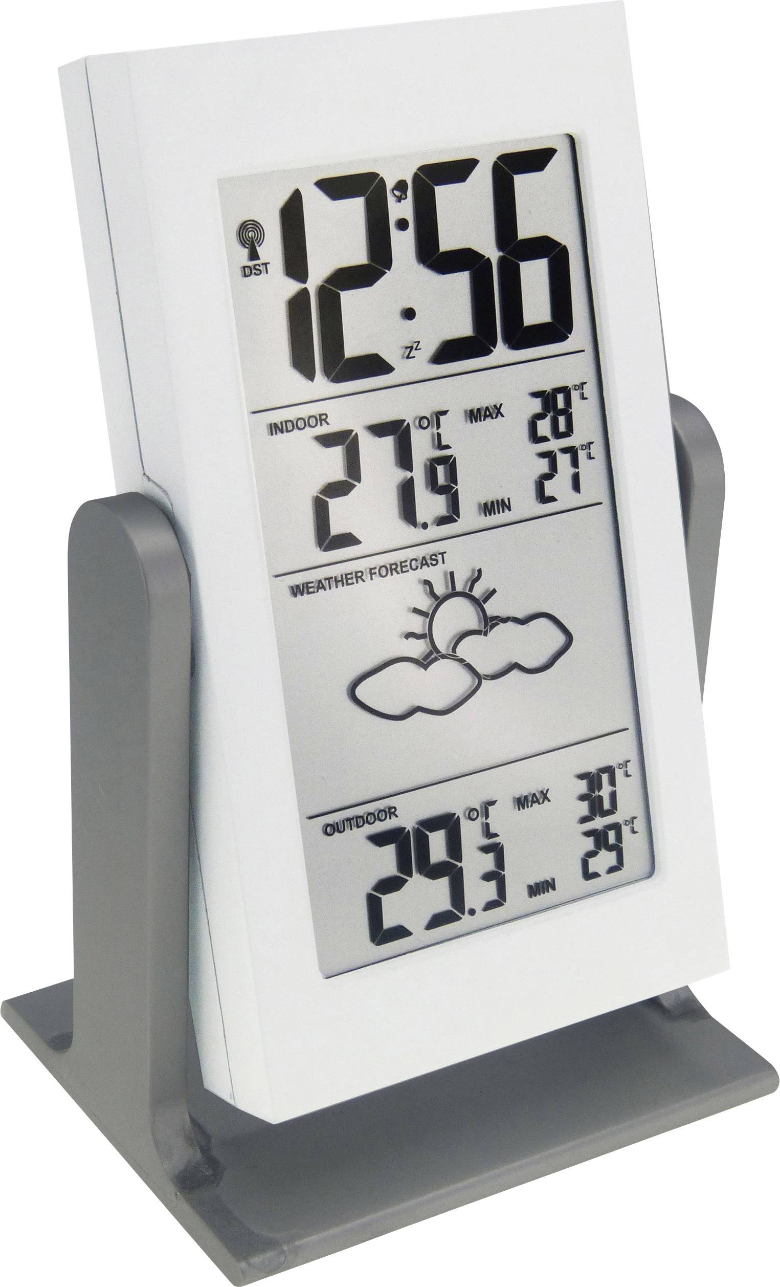 Station météo radiopilotée numérique Techno Line WS 9135 blanc, argent