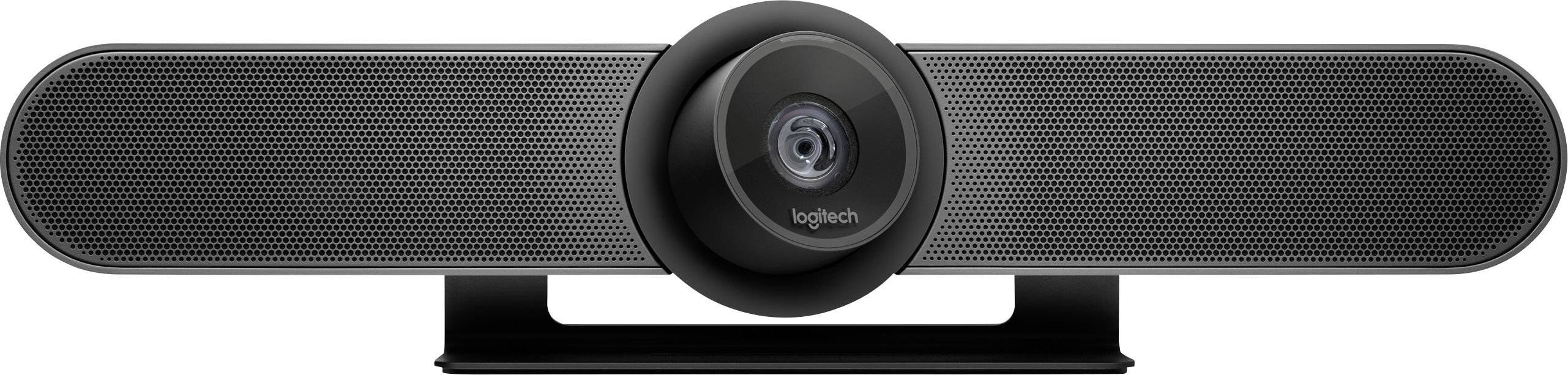 Webcam 4K Logitech MeetUp 3840 x 2160 Pixel pied de support, support à pince
