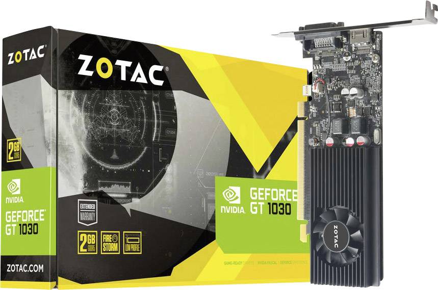Zotac Carte graphique Nvidia GeForce GT1030 2 GB RAM GDDR5 PCIe x16 HDMI™, DVI