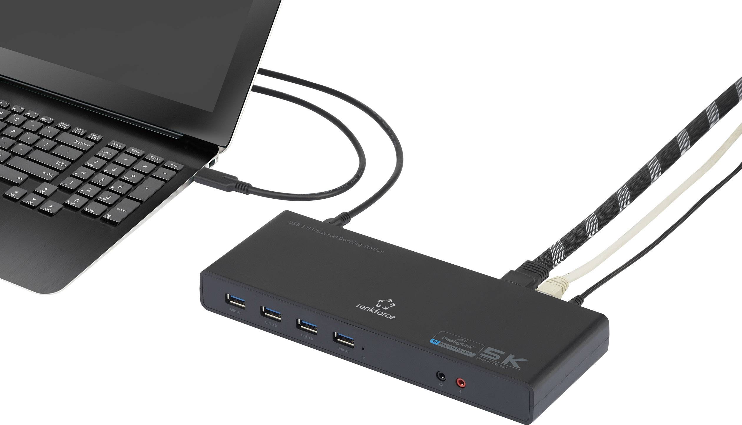 Station d'accueil pour PC portable USB-C® Renkforce RF-4724373 Adapté aux marques (stations d'accueil pour ordinateurs