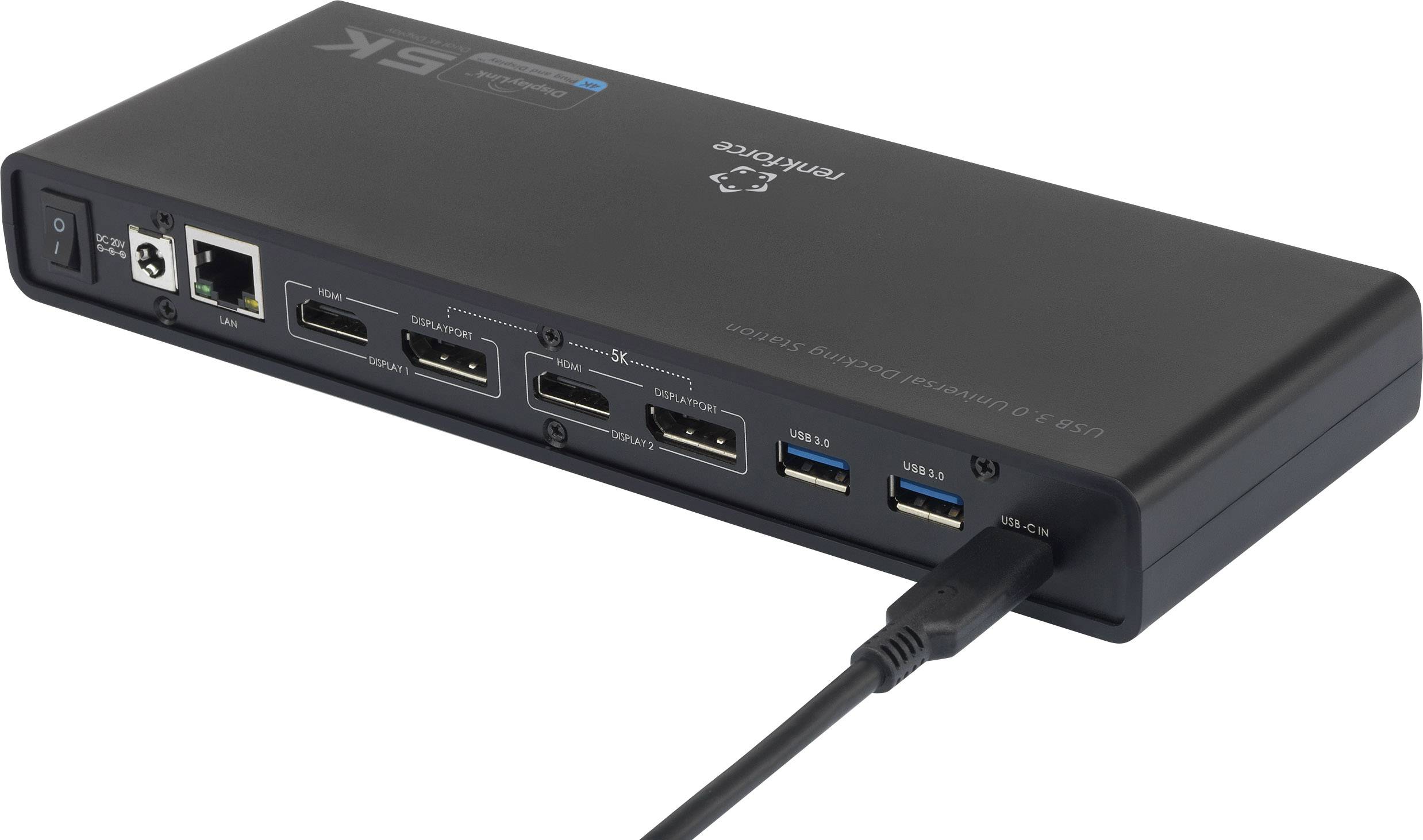 Station d'accueil pour PC portable USB-C® Renkforce RF-4724373 Adapté aux marques (stations d'accueil pour ordinateurs