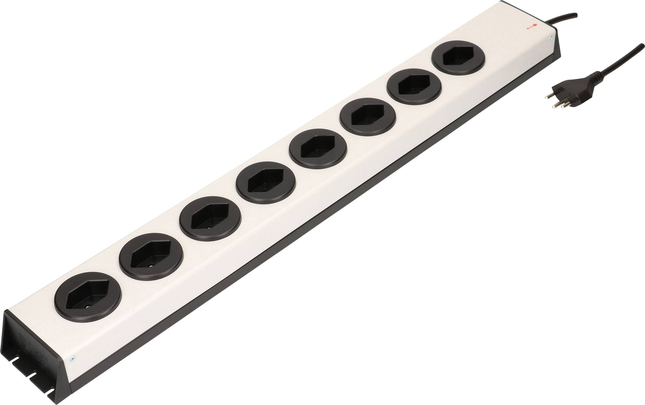 Multiprise avec parafoudre Max Hauri AG 127391 argent, noir fiche CH 1 pc(s)