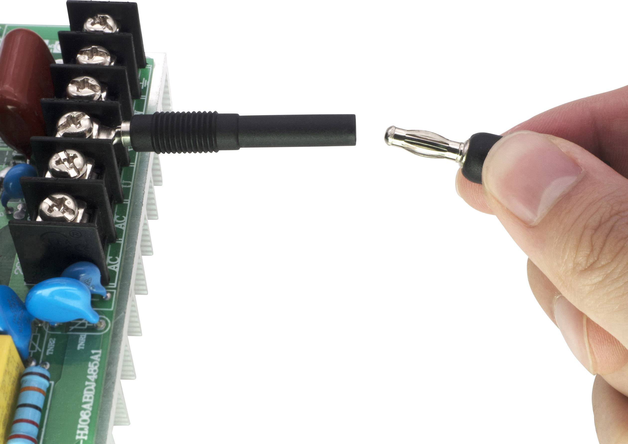 VOLTCRAFT MSK-107 Patin de serrage femelle 4 mm - noir