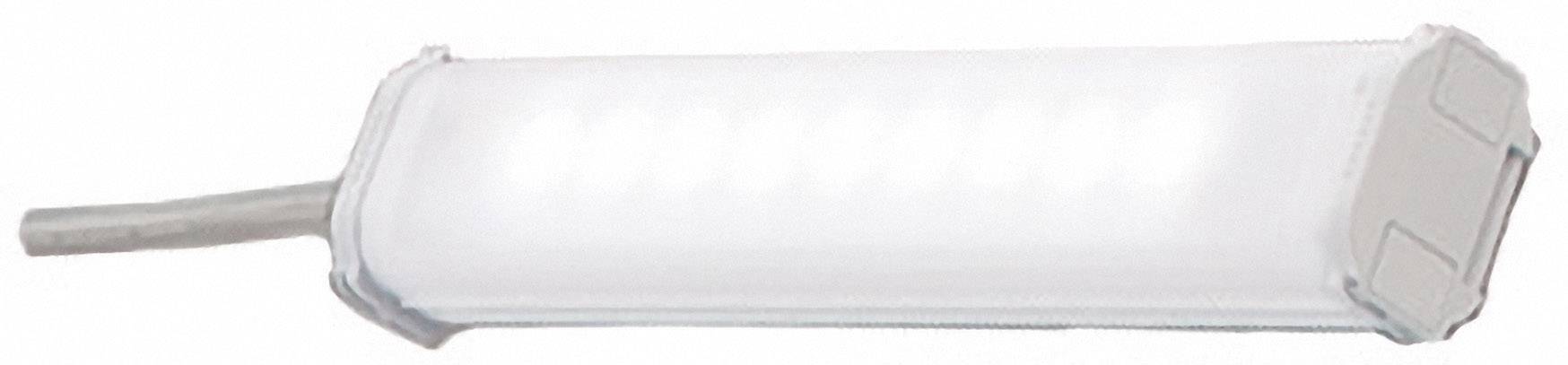 Un luminaire LED allongé avec un câble sur le côté, probablement destiné à être utilisé dans des systèmes d'éclairage ou des lampes.