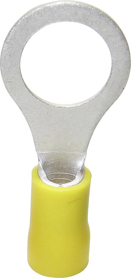 TRU COMPONENTS 1582975 Cosse à oeillet Section max.=6 mm² Ø du trou=4.30 mm partiellement isolé jaune