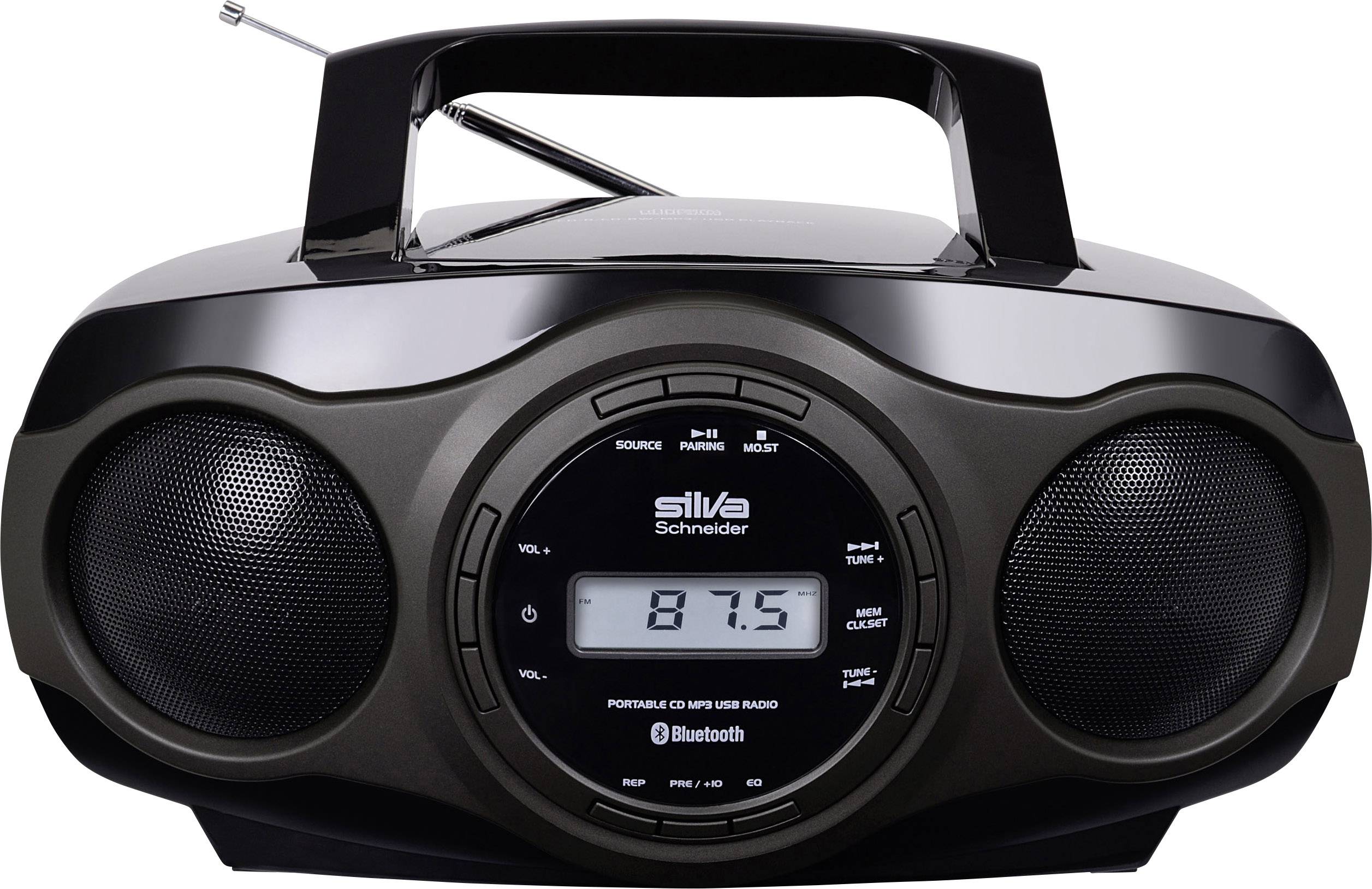 Silva Schneider MPC 17.7 BT Radio-lecteur CD FM CD, AUX, Bluetooth, USB noir, gris