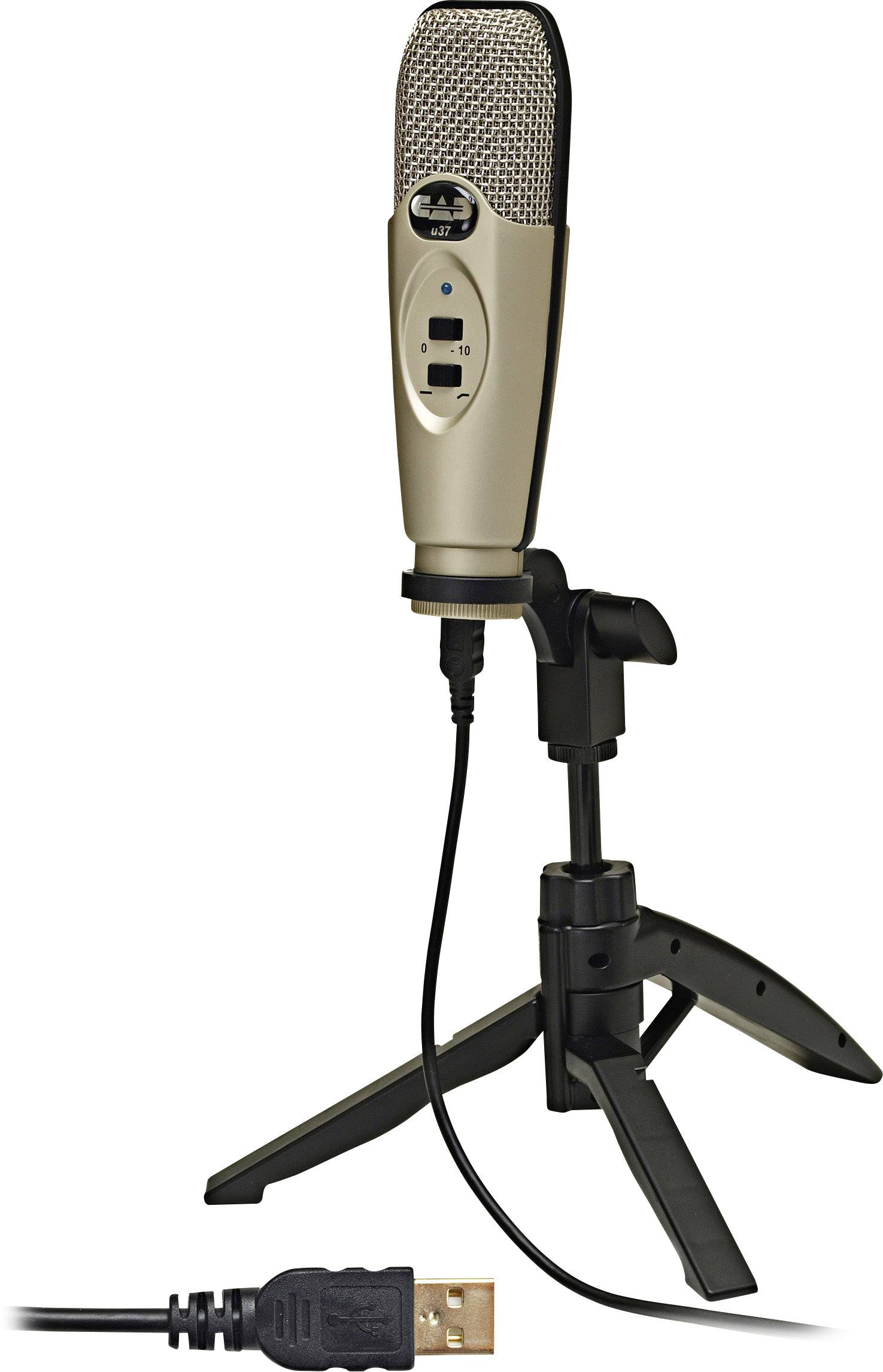 Micro de studio USB CAD Audio U37 USB 1586652 filaire avec câble 1 pc(s)