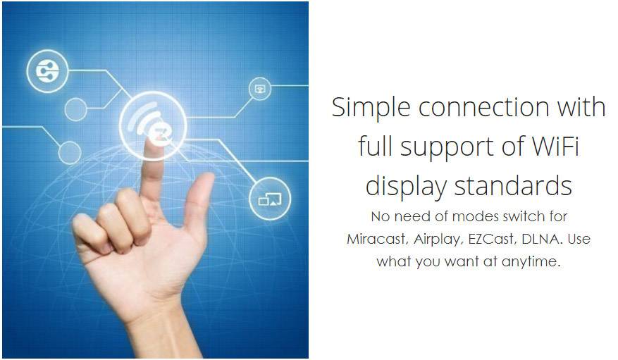 EZCast Renkforce 4K HDMI Streaming Stick AirPlay, DLNA, Miracast