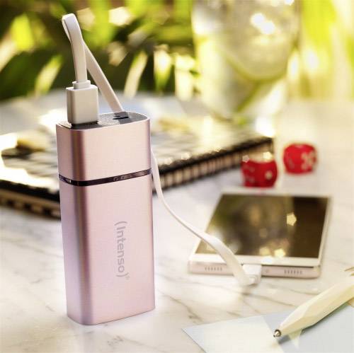 Intenso PM5200 Powerbank (batterie supplémentaire) 5200 mAh Li-Ion noir Affichage du statut