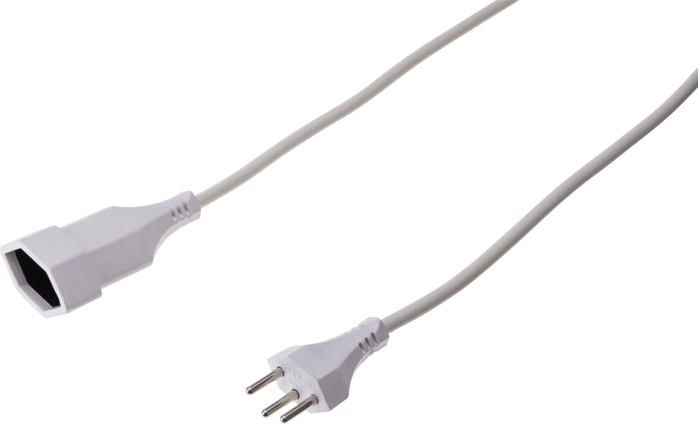 Max Hauri AG 114404 alimentation Rallonge blanc 5.00 m H05VV-F 3G 1,0 mm²