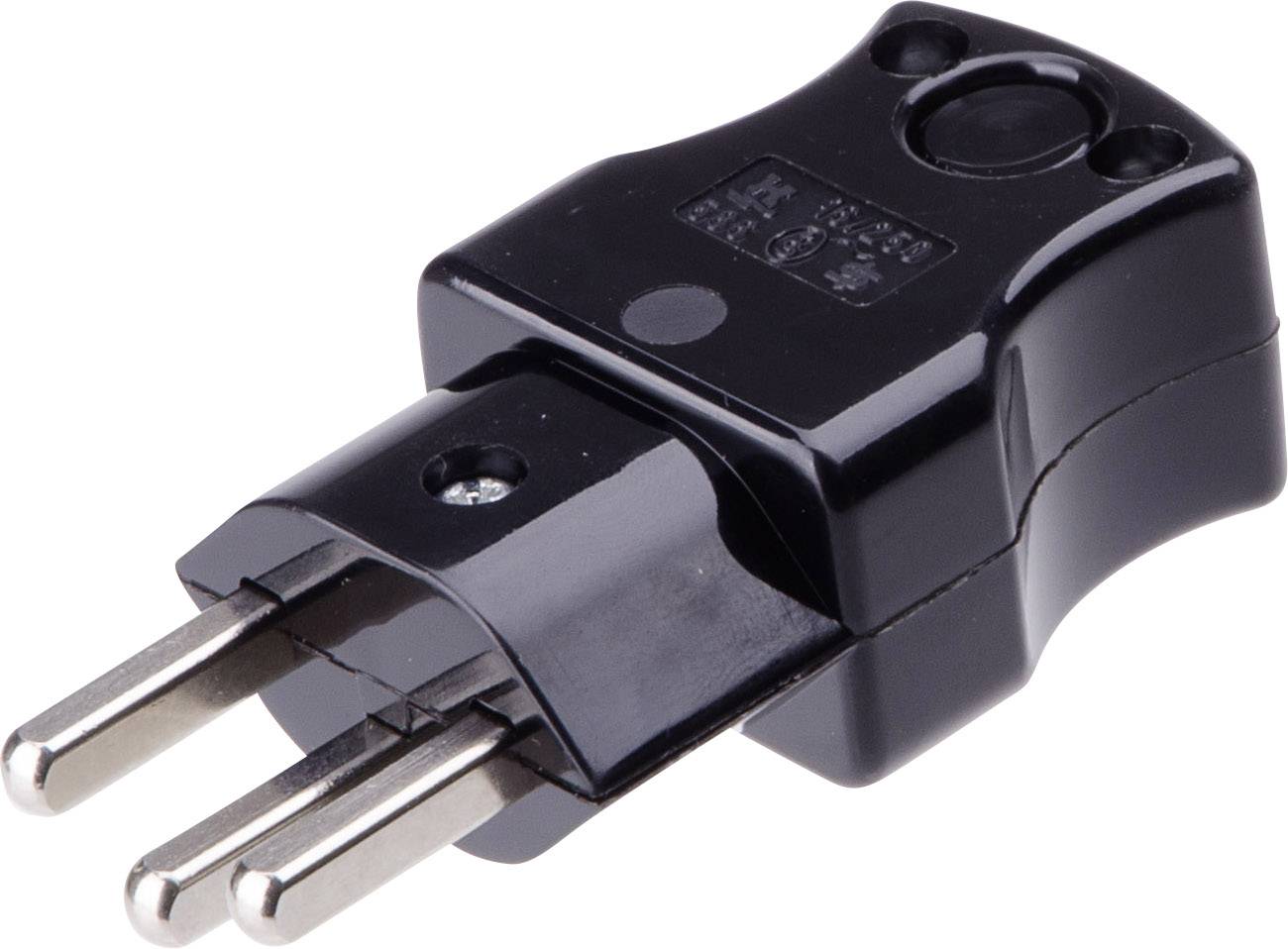 Max Hauri AG 106536 Fiche d'alimentation suisse plastique noir