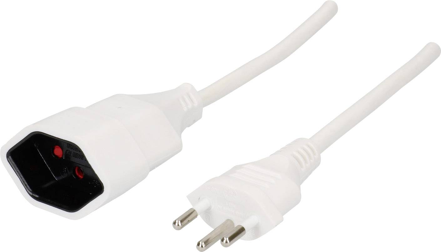 Max Hauri AG 129022 alimentation Rallonge blanc 3.00 m H05VV-F 3G 1,0 mm²