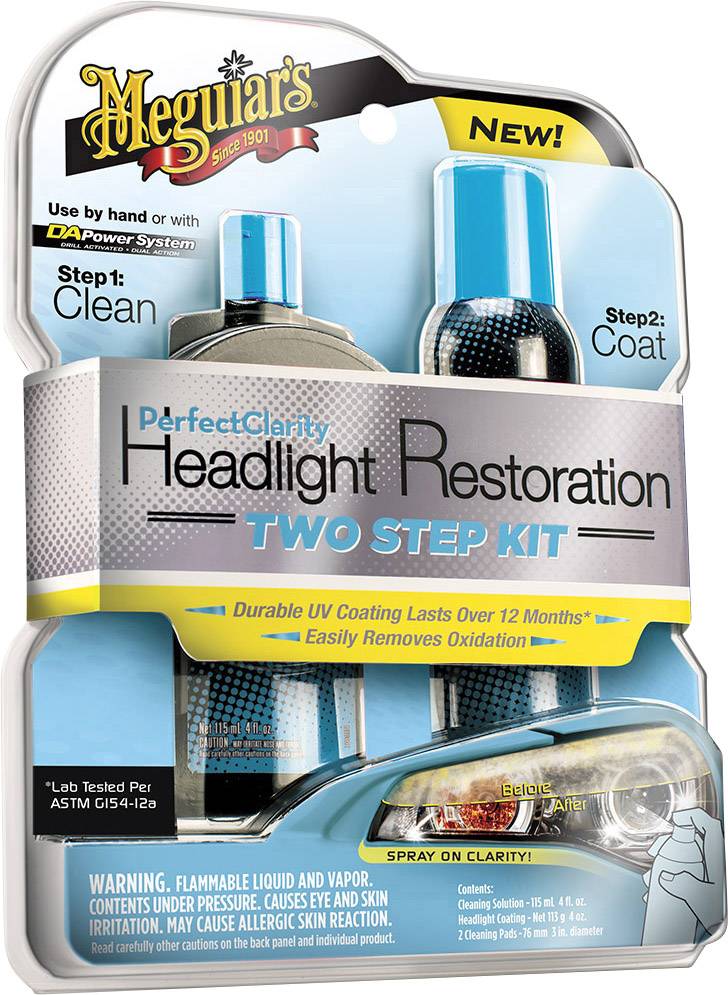 Meguiars Prefect Clarity Headlight Restoration Kit G2000 Set de traitement des phares 1 set