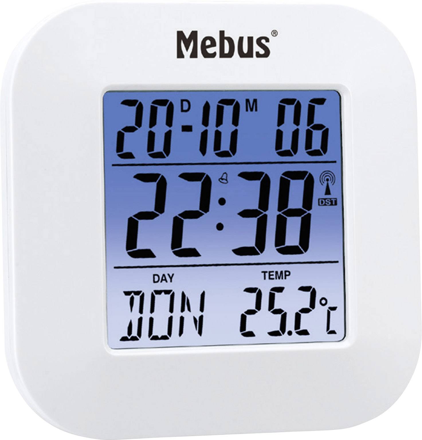 Mebus 51511 radiopiloté(e) Réveil blanc