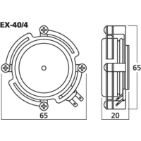 Monacor EX-40/4 Haut-parleur excitateur 40 W 4 Ω métal, noir 1 pc(s) Monacor EX-40/4 Haut-parleur excitateur 40 W 4 Ω métal, noir 1 pc(s)