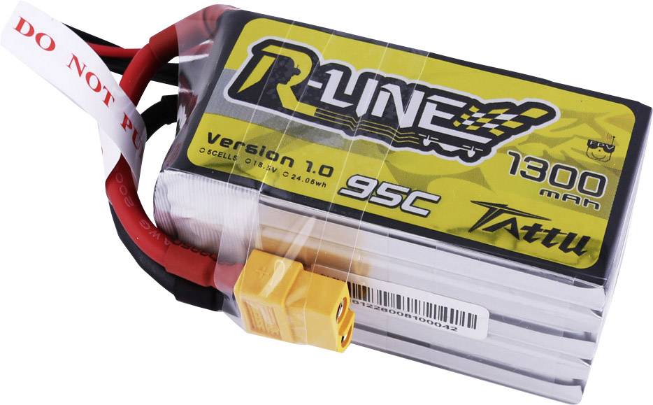 Tattu Pack de batterie (LiPo) 18.5 V 1300 mAh Nombre de cellules: 5 95 C Softcase XT60