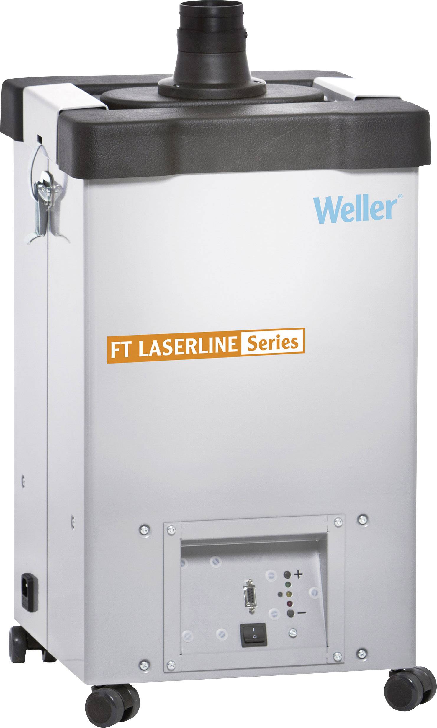 Un système de filtration d'air de la marque Weller, modèle 'FT LASERLINE Series', monté sur roulettes. Adapté pour l'aspiration des vapeurs.