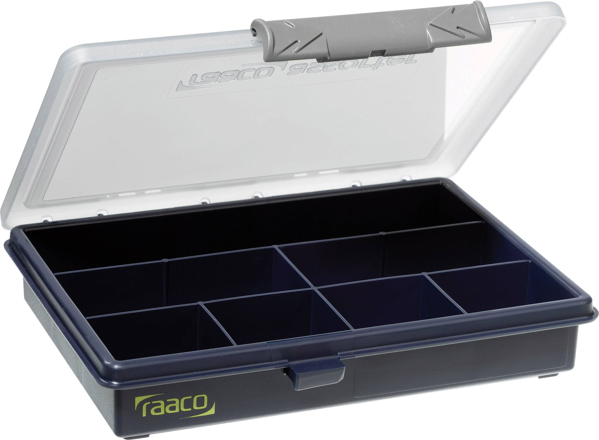 raaco Assorter 6-7 Mallette de rangement (L x l x H) 175 x 143 x 32 mm Nombre de compartiments: 7 séparations fixes Contenu