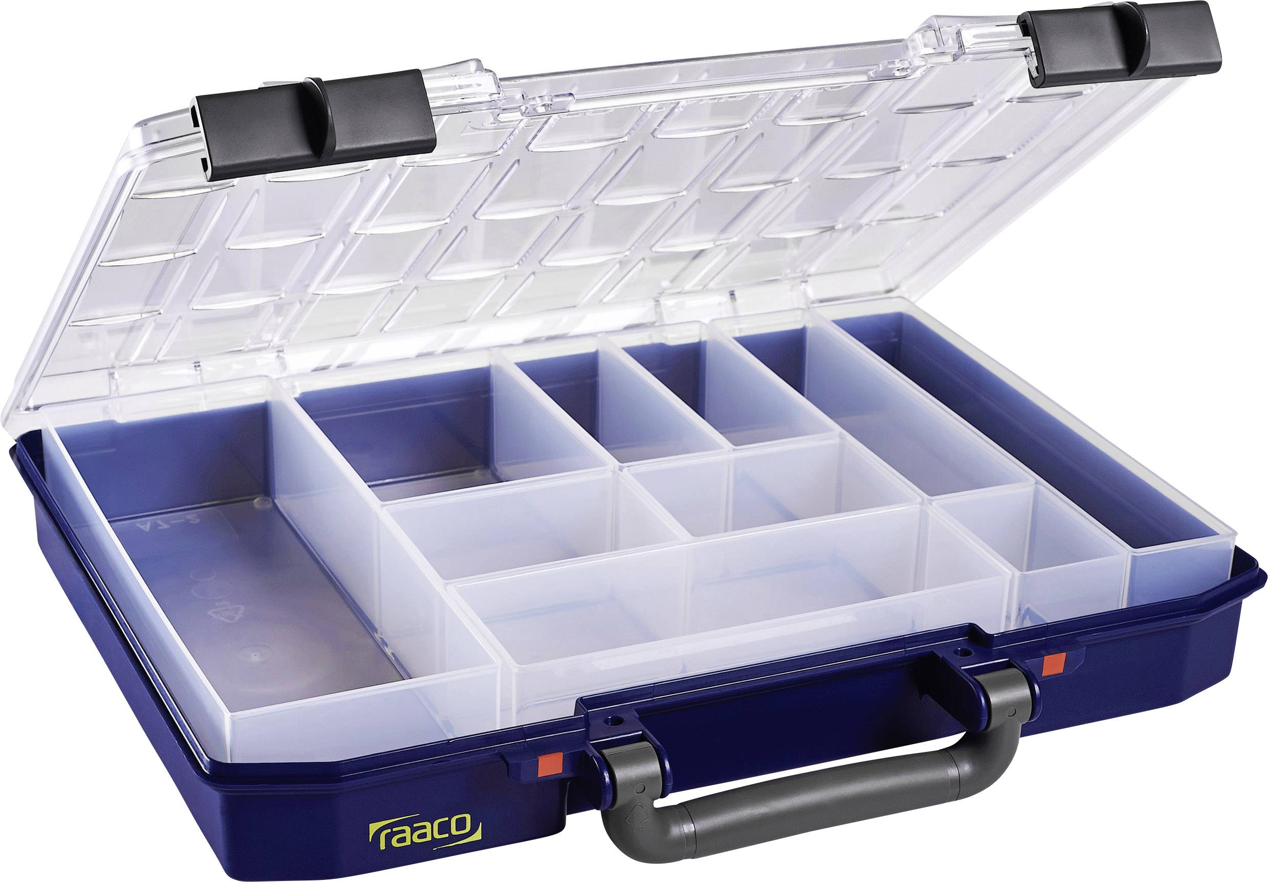 raaco CarryLite 55 4x8-10 Coffret de rangement (L x l x H) 337 x 278 x 57 mm Nombre de compartiments: 10 Contenu 1 pc(s)