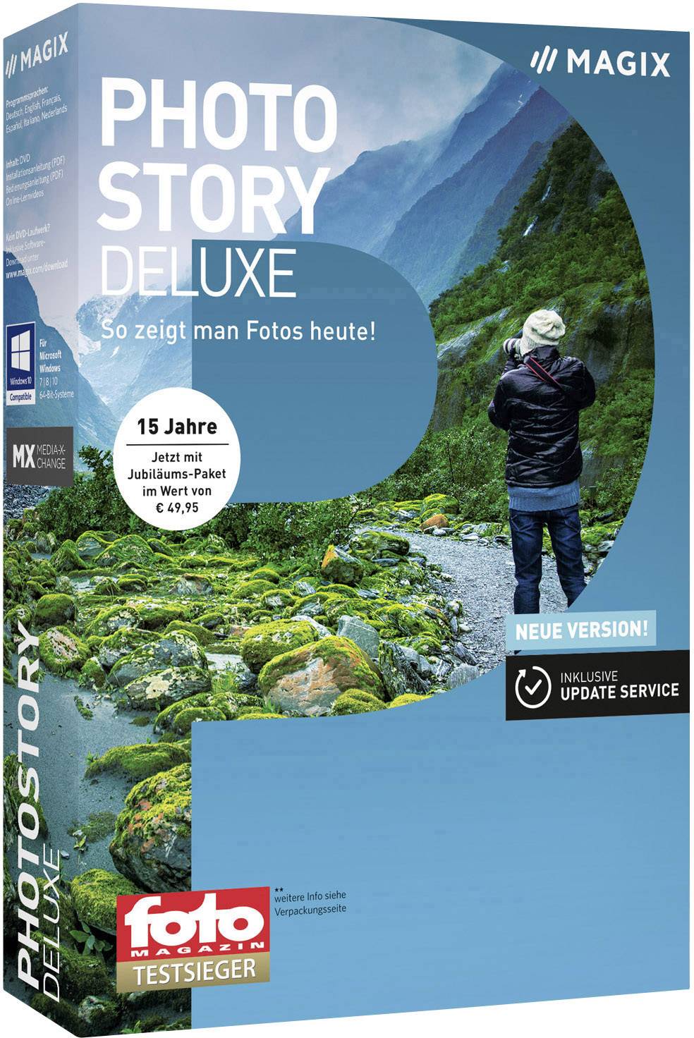 Logiciel de retouche photo Magix Photostory Deluxe ANR007354BOX version complète, 1 licence Windows 1 pc(s)
