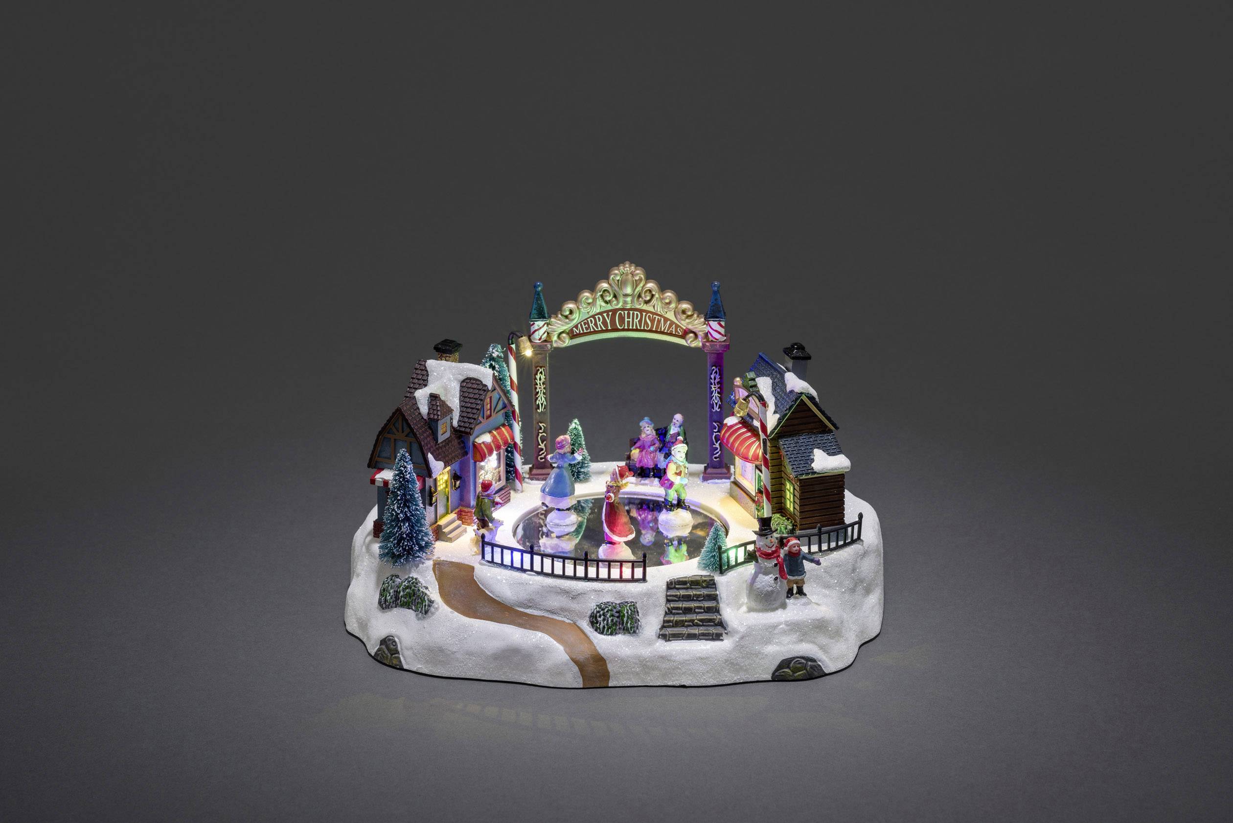 Konstsmide 3404-000 fête foraine RVBB LED multicolore alimentation au choix, avec animation, avec chants de Noël, avec