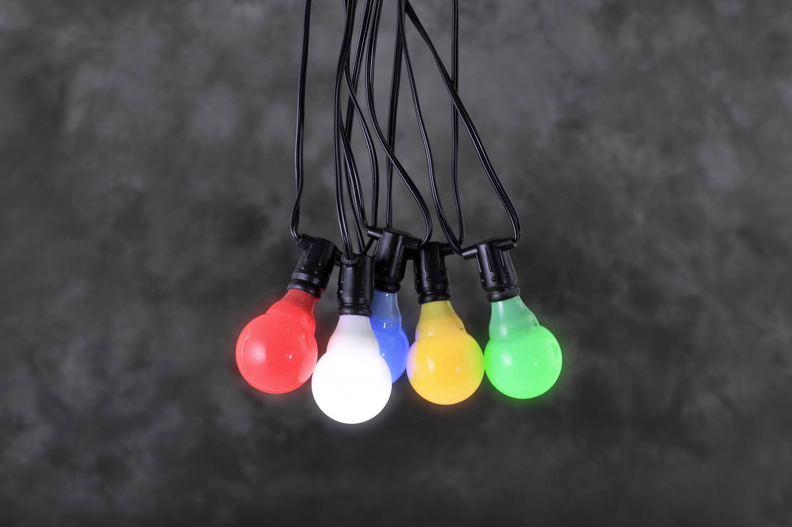 Extension pour guirlande lumineuse Konstsmide LED, Ampoule à incandescence 24 V Guirlande lumineuse multicolore