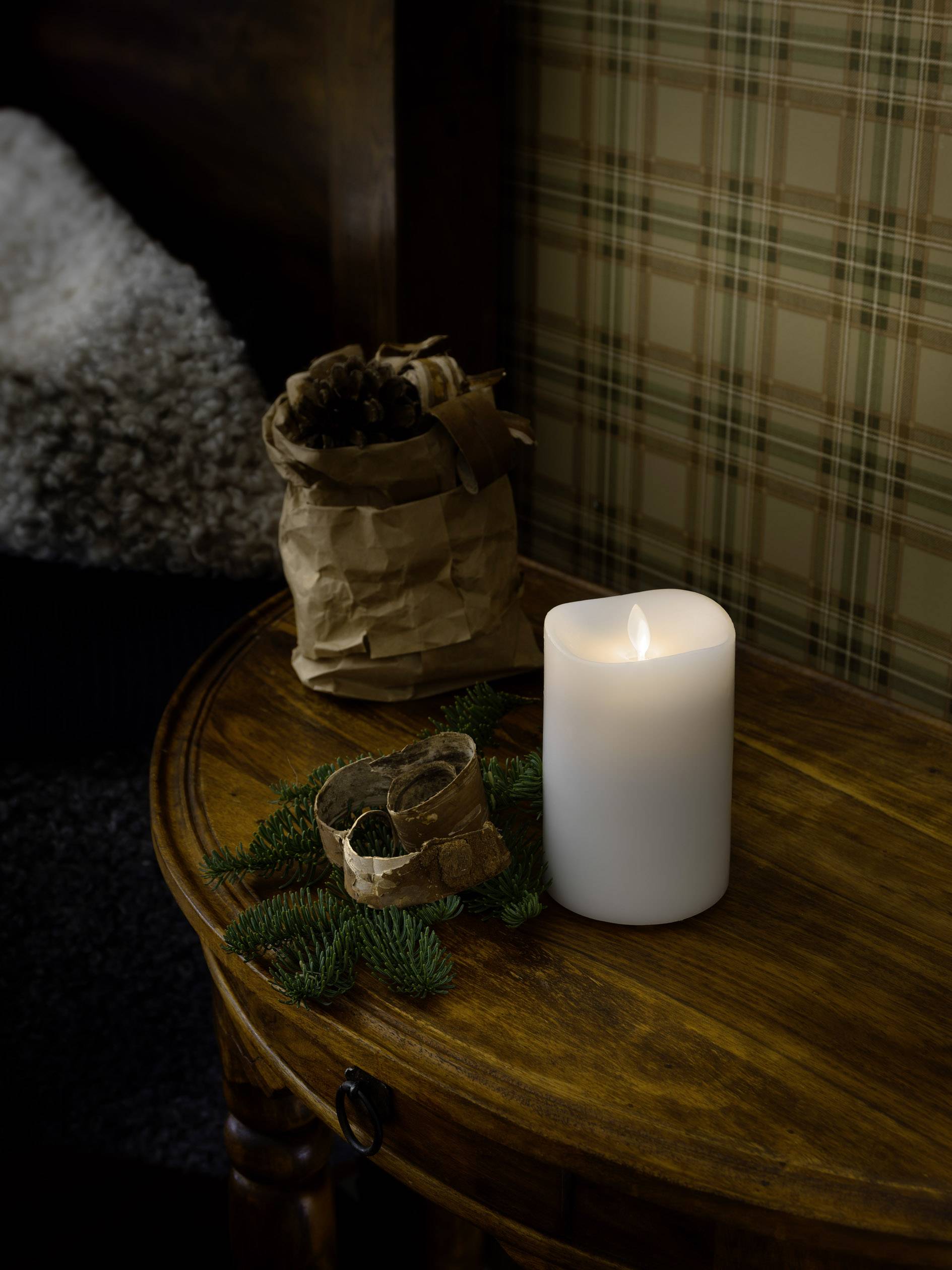 Konstsmide 1860-100 Bougie à LED blanc blanc chaud (Ø x H) 9 cm x 13 cm