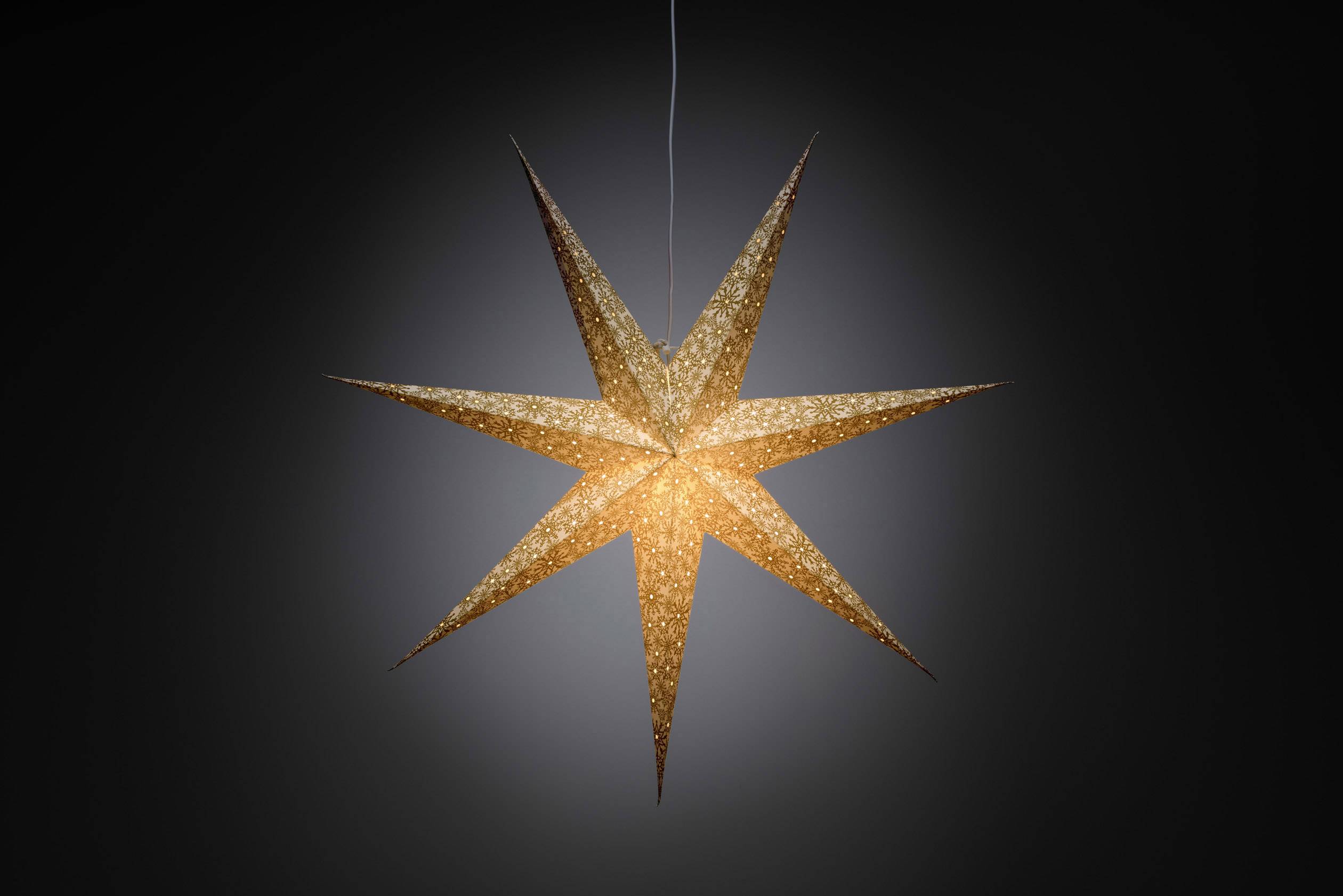 Konstsmide 2912-280 Étoile de Noël Ampoule à incandescence, LED or avec motifs découpés, avec interrupteur