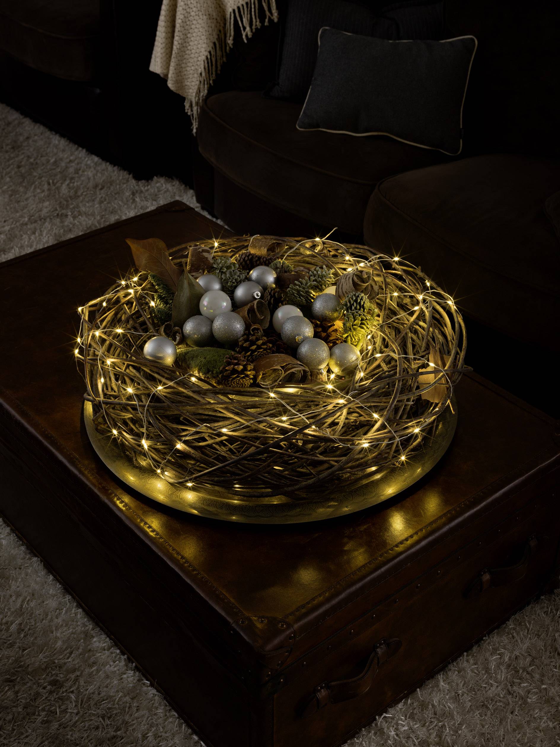 Konstsmide 6387-102 Guirlande lumineuse à motifs goutte pour l'intérieur sur secteur Nombre de lumière 100 LED blanc chaud