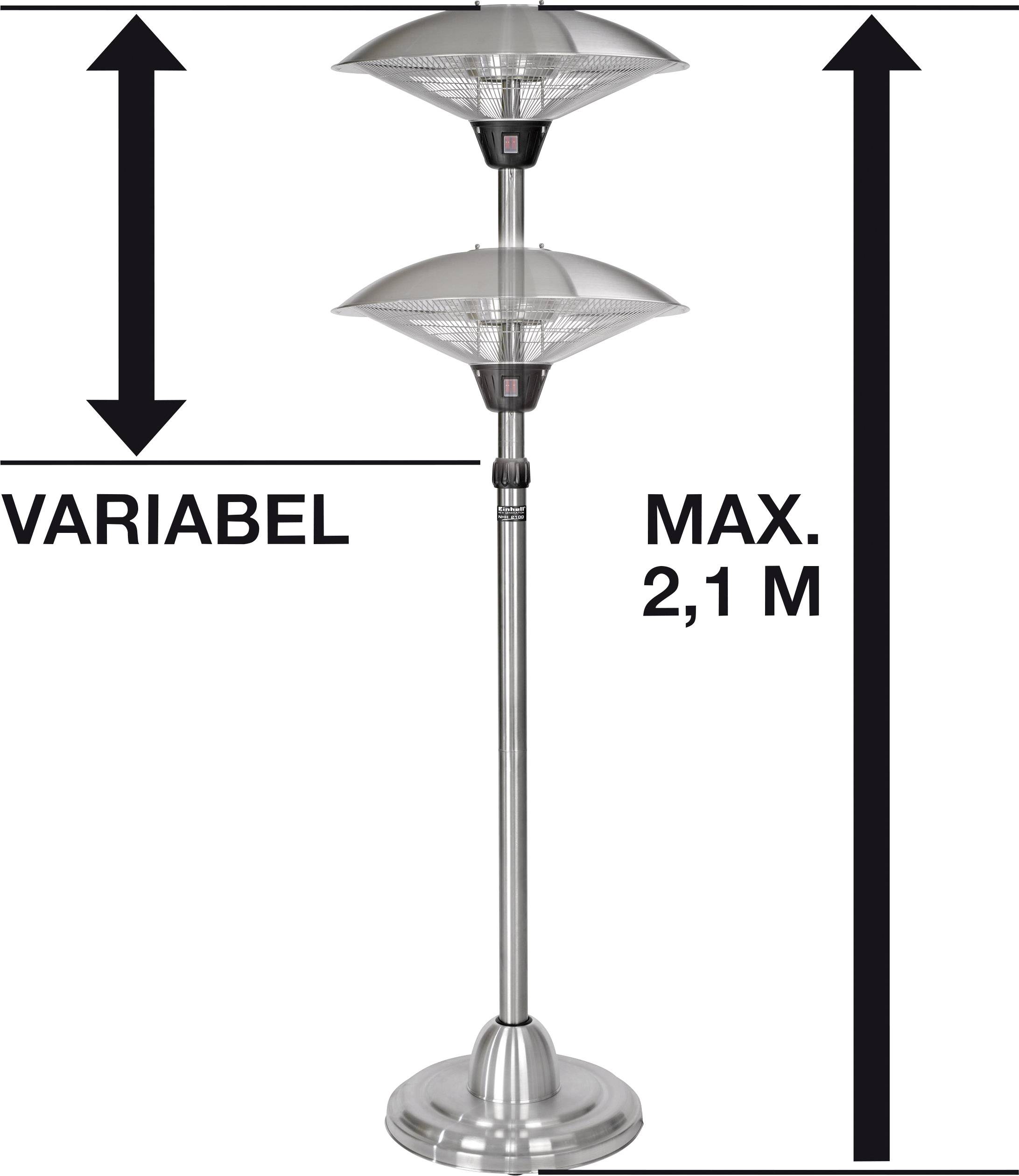 Einhell NHH 2100 Radiateur halogène 900 W, 1200 W, 2100 W argent