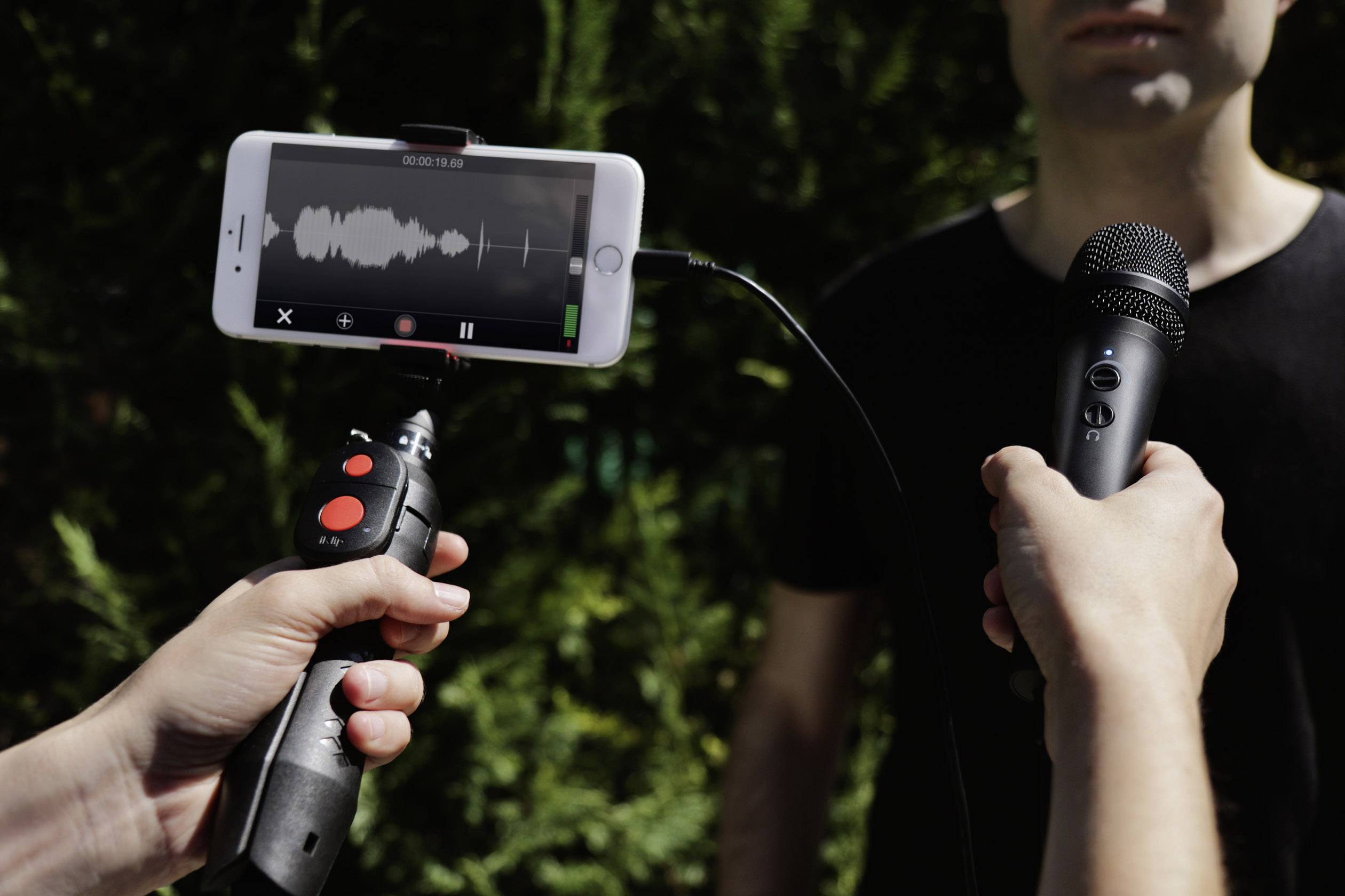 IK Multimedia iRig Mic HD 2 Micro pour téléphone portable Type de transmission (détails):filaire avec câble, avec sacoche, avec